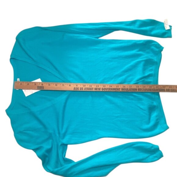 Halogen Womens Turquoise Button-Down Cardigan Sweater Size S Preppy Fairy - Picture 4 of 6